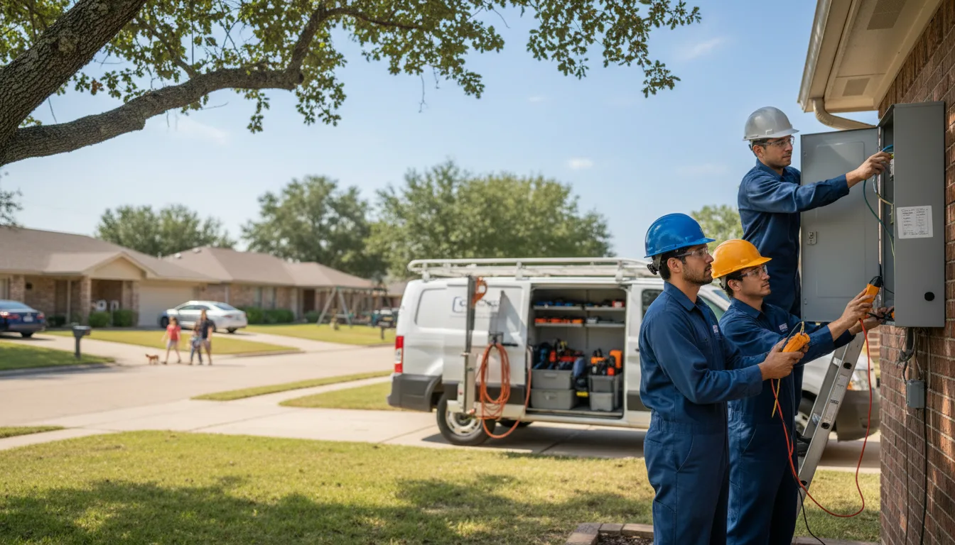 Certified electrician providing emergency electrical services in Bullard, TX